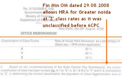 clarification for hra rate at greater noida