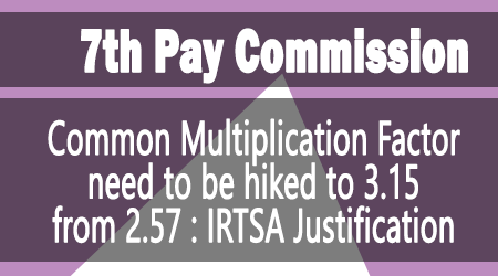 iRTSA memorandum for fixing higher minimum pay and multiplication factor