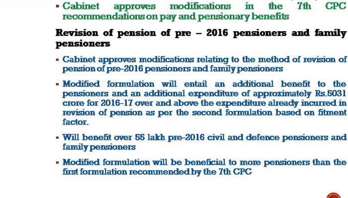 7th Pay Commission - Cabinet Approves new Pension Plan, 55 Lakh Central Govt Employees to Benefit