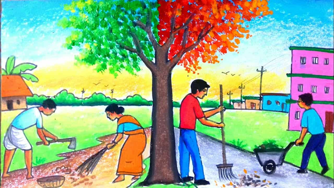 Swachh Bharat Poster Making Painting – Meghnaunni.com