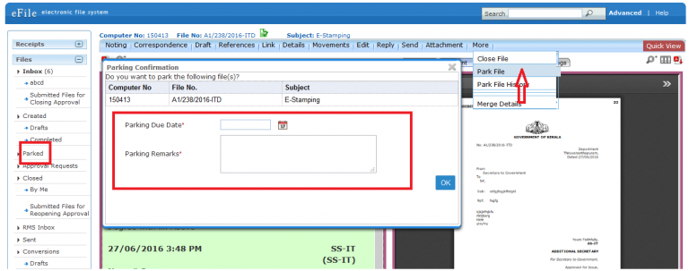 eOffice - Other useful features available in eFile
