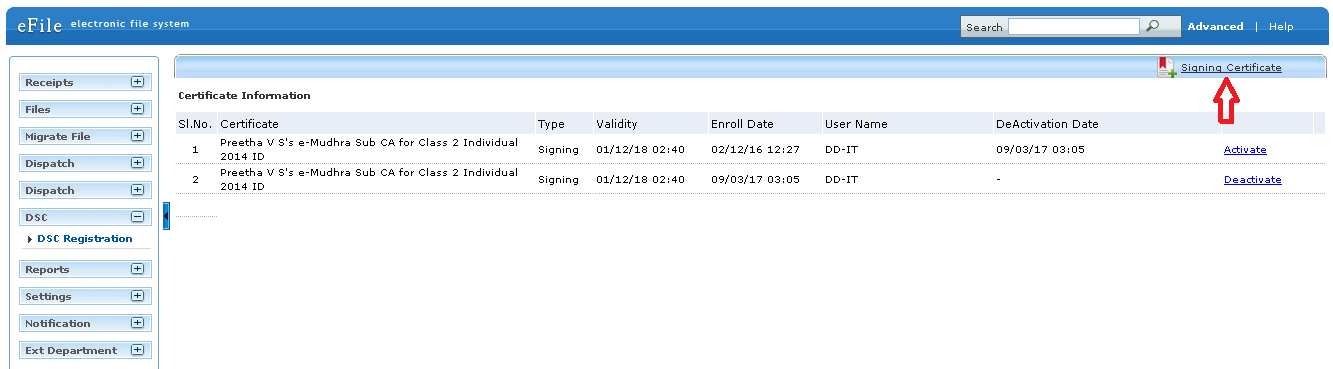 eoffice, dsc, digital signature certificate
