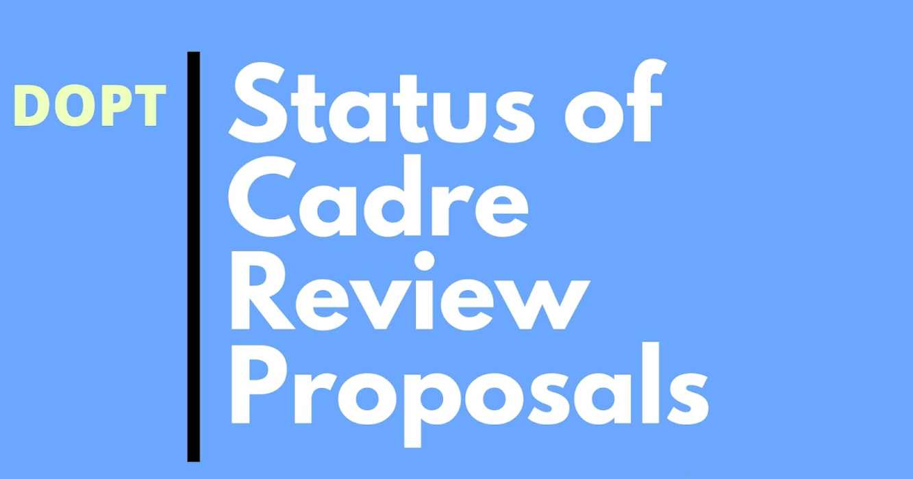 Status of Cadre Review proposals as on 24th January, 2022
