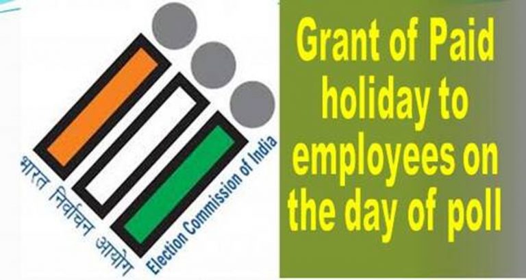 Grant of paid holiday to the employees on the day of poll – DOPT