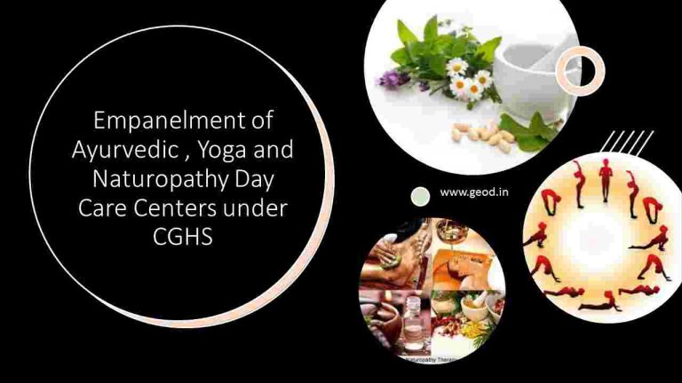 Empanelment of Private Day Care Therapy Centers for Ayurveda, Yoga & Naturopathy under CGHS, Delhi