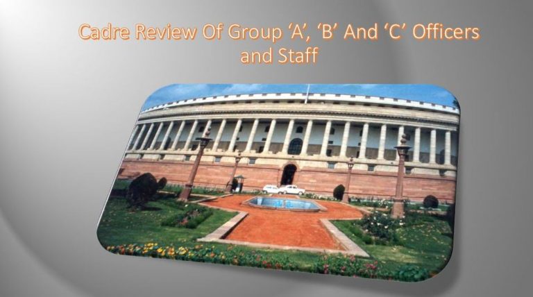 Cadre Review of Group ‘A’, ‘B’ and ‘C’ Officers and Staff: Rajya Sabha QA