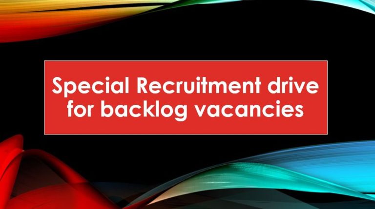 Special Drive Recruitment to fill backlog vacancies of SC, ST & OBC – Lok Sabha QA