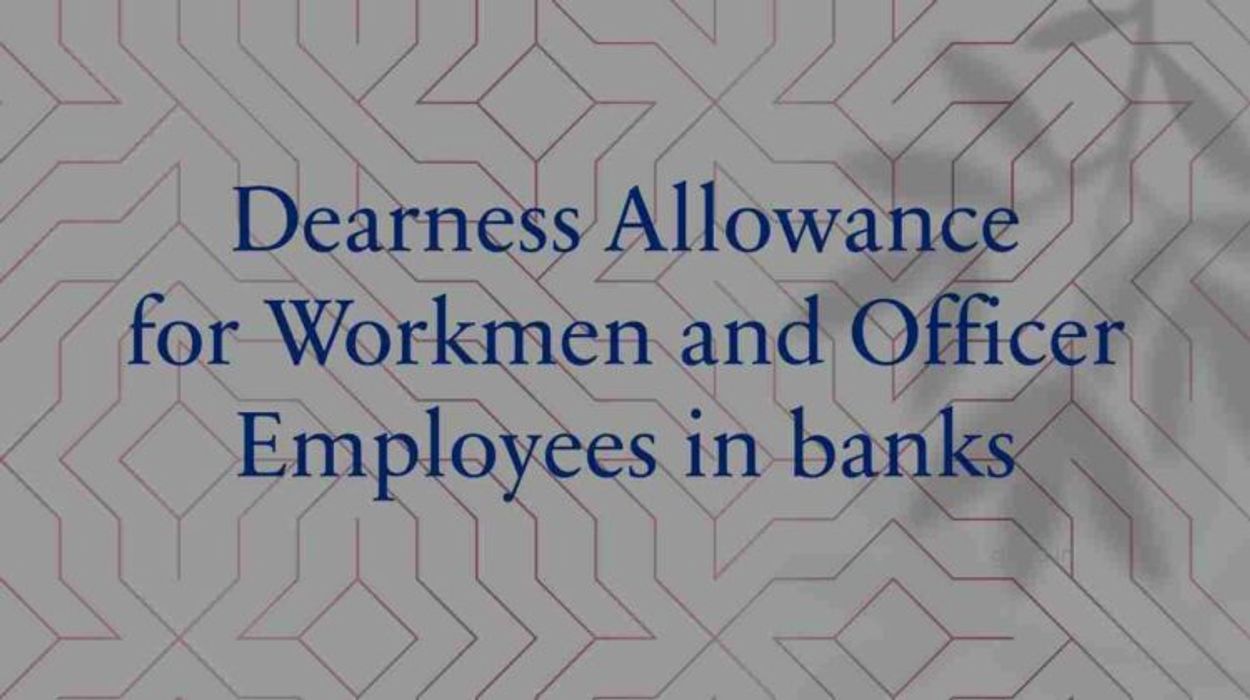 Dearness Allowance for Workmen and Officer Employees in banks for the months of August, September, October 2023 under XI BPS/ 8th Joint Note dated 11.11.2020