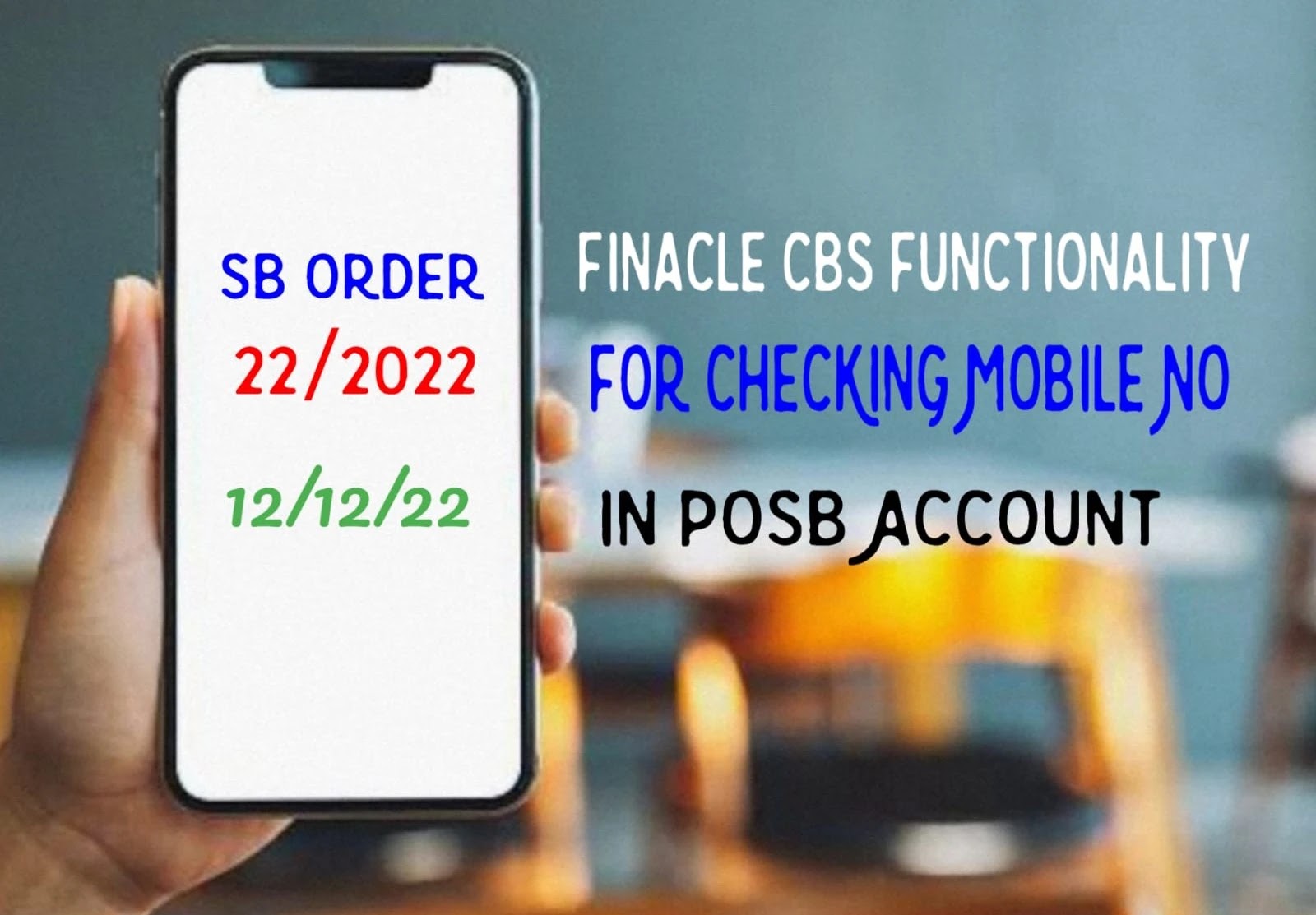 Deployment of functionality patches in Finacle CBS for checking availability of Mobile Number: DOP