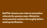 DoPPW Issues New Guidelines for Referring Pension-Related Cases