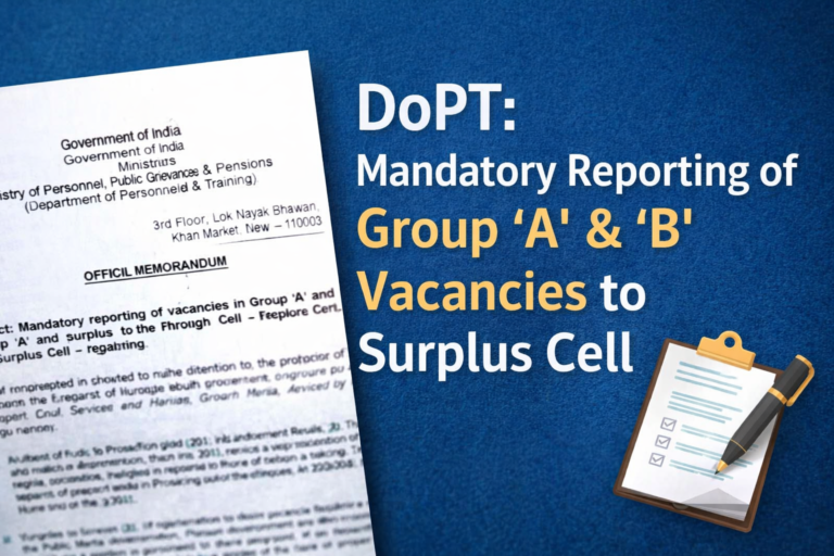 Mandatory Reporting of Group A & B Vacancies to Surplus Cell