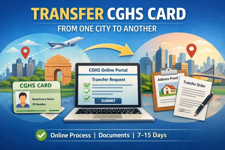 How to Transfer CGHS Card from One City to Another