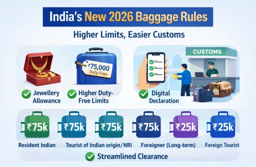 India's New 2026 Baggage Rules - Higher Limits, Easier Customs