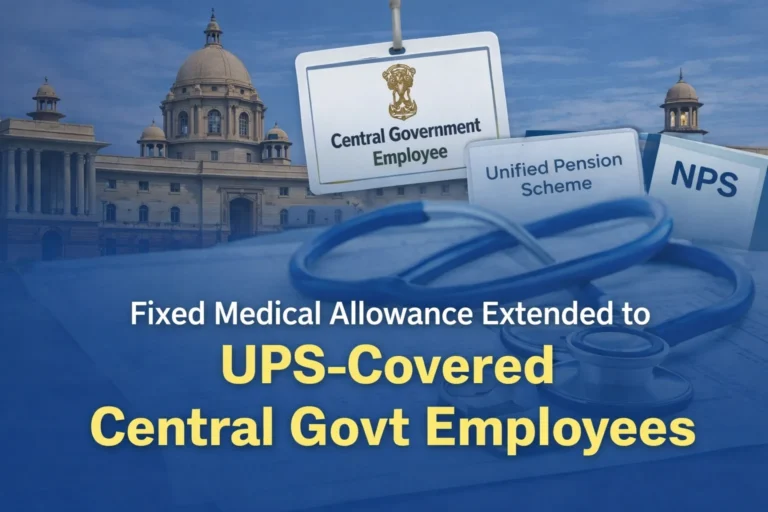 FMA Extended to UPS-Covered Central Govt Employees