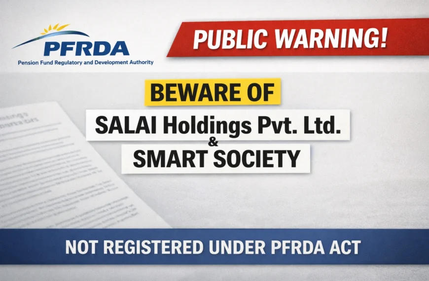 SALAI Holdings Pvt Ltd SMART Society PFRDA warning