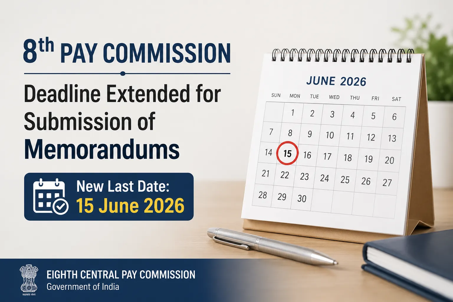 Deadline extended for memorandums submission
