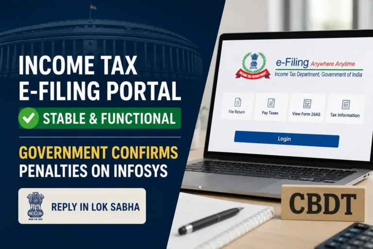 Government Says Income Tax Portal Stable