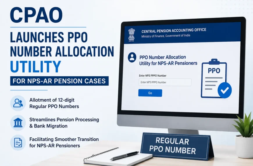 CPAO Introduces Utility for Allotment of Regular PPO Numbers to Legacy NPS-AR Pension Cases