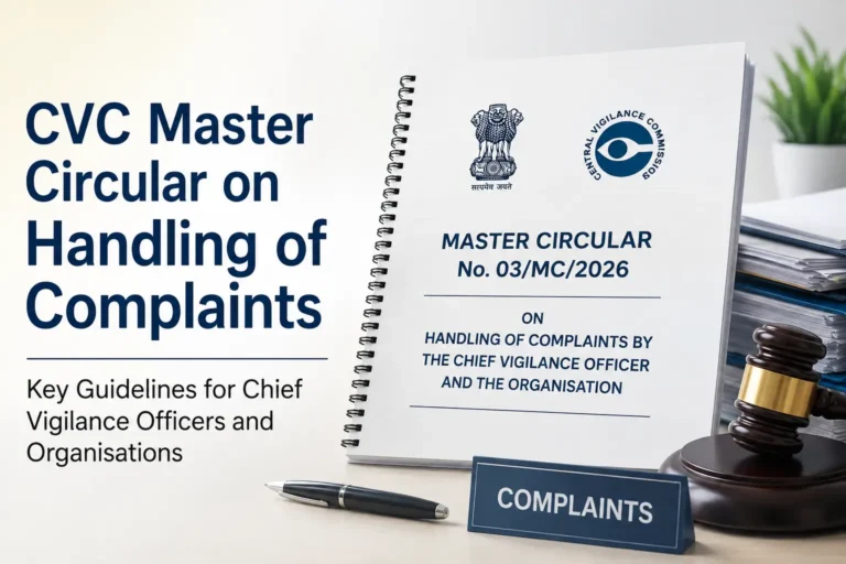 CVC Master Circular on Handling of Complaints