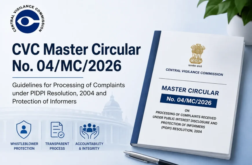 CVC Master Circular 2026 on PIDPI Complaints