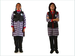 Colourful catalog containing images of New KV Uniforms